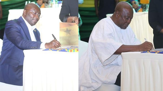 Ghana Election 2024: Bawumia, Mahama sign peace pact - 10 other candidates concur